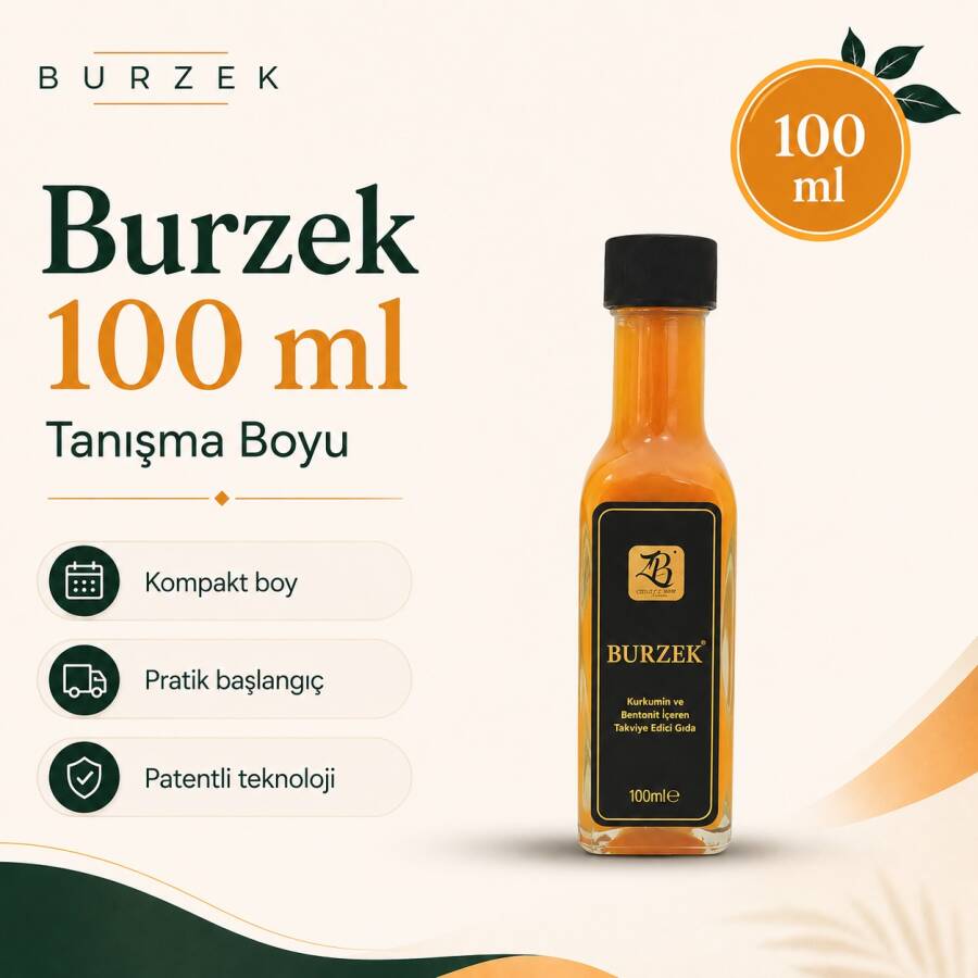 BURZEK - Kurkumin ve Bentonit Kili İçeren Takviye Edici Gıda 100 ml - ZB SAĞLIKLI YAŞAM