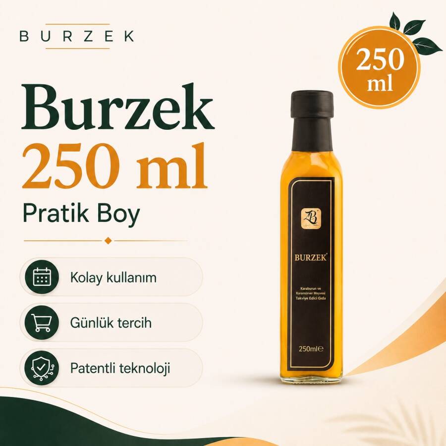BURZEK - Kurkumin ve Bentonit Kili İçeren Takviye Edici Gıda 250 ml - ZB SAĞLIKLI YAŞAM