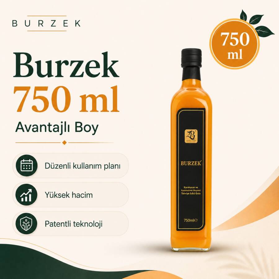 BURZEK - Kurkumin ve Bentonit Kili İçeren Takviye Edici Gıda 750 ml - ZB SAĞLIKLI YAŞAM